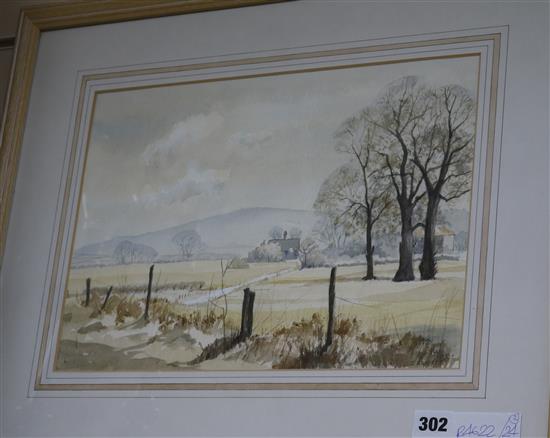 Julia Elliott Sussex landscapes 10.5 x 14in.